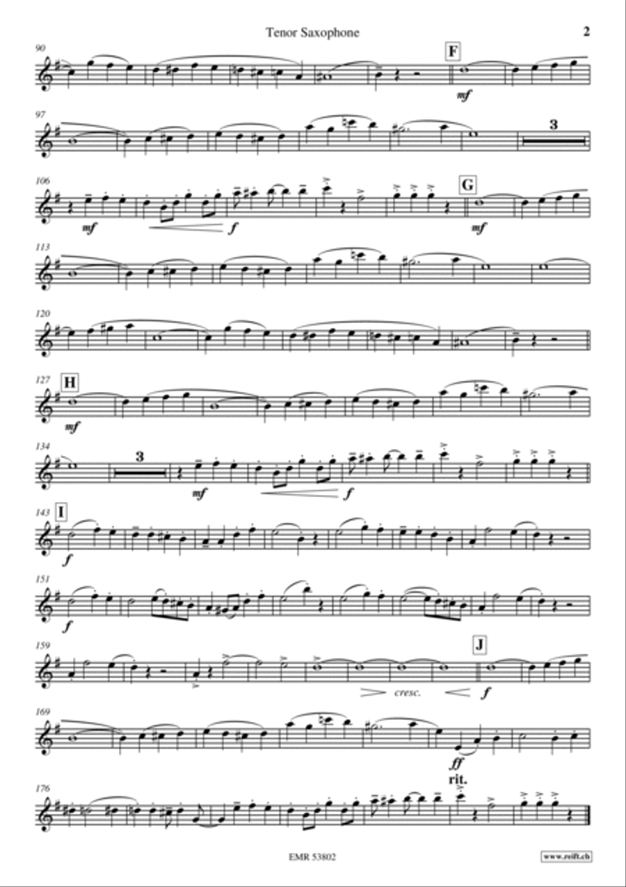 Hoch und Deutschmeister Tenor Saxophone scores gallery preview page 3