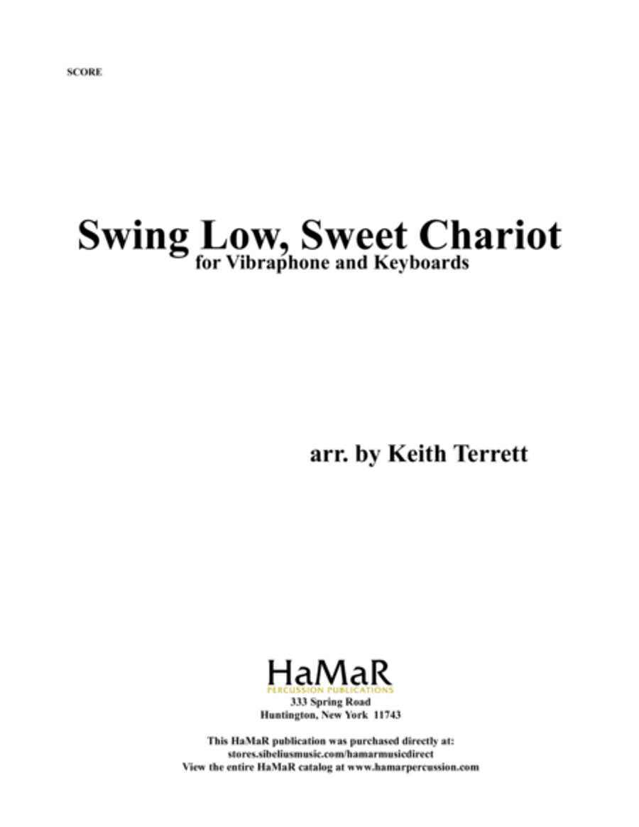 Swing Low, Sweet Chariot Swing Low, Sweet Chariot Piano scores gallery preview page 1
