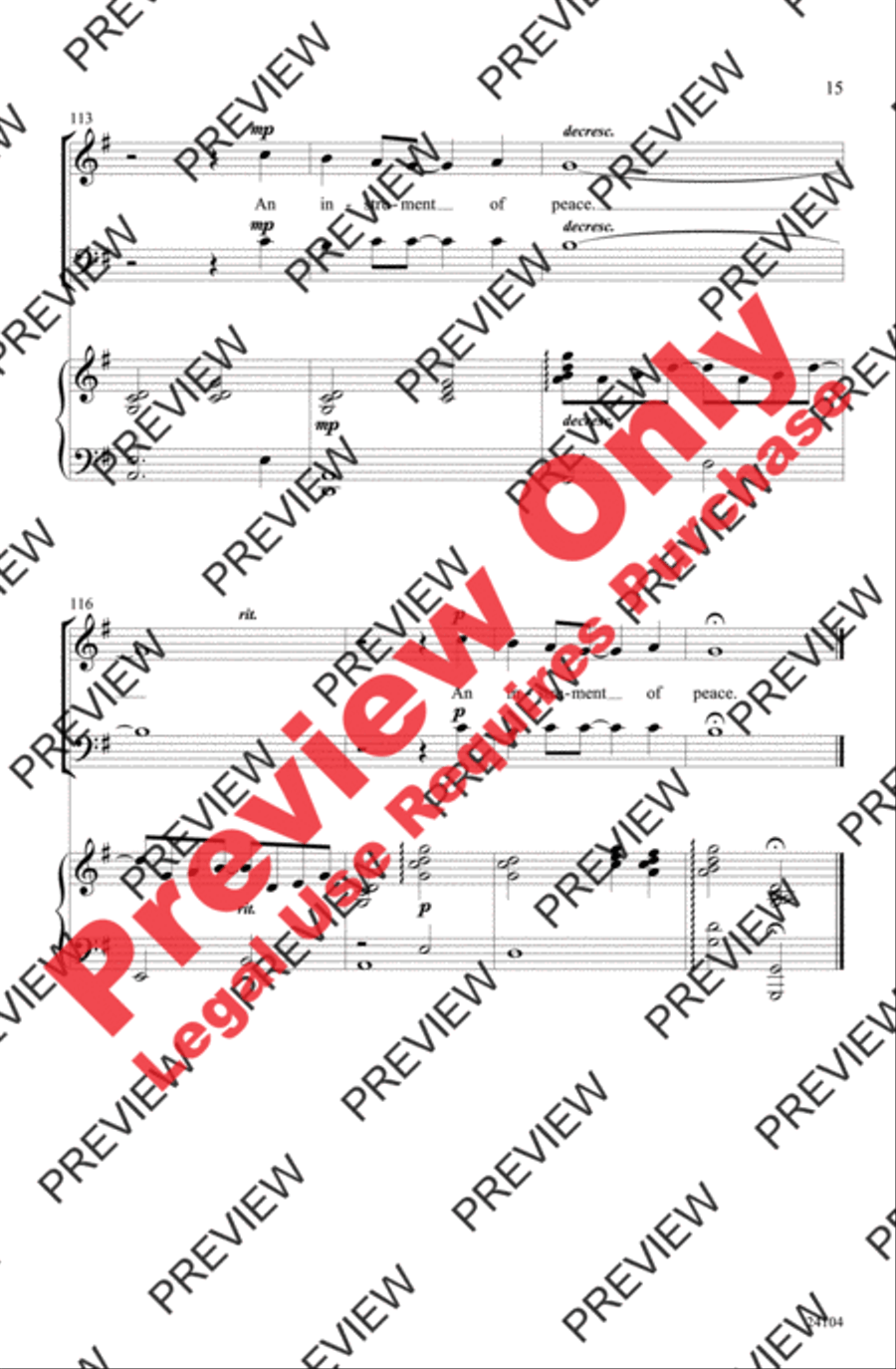 Instrument of Peace Instrument of Peace 4-Part scores gallery preview page 14