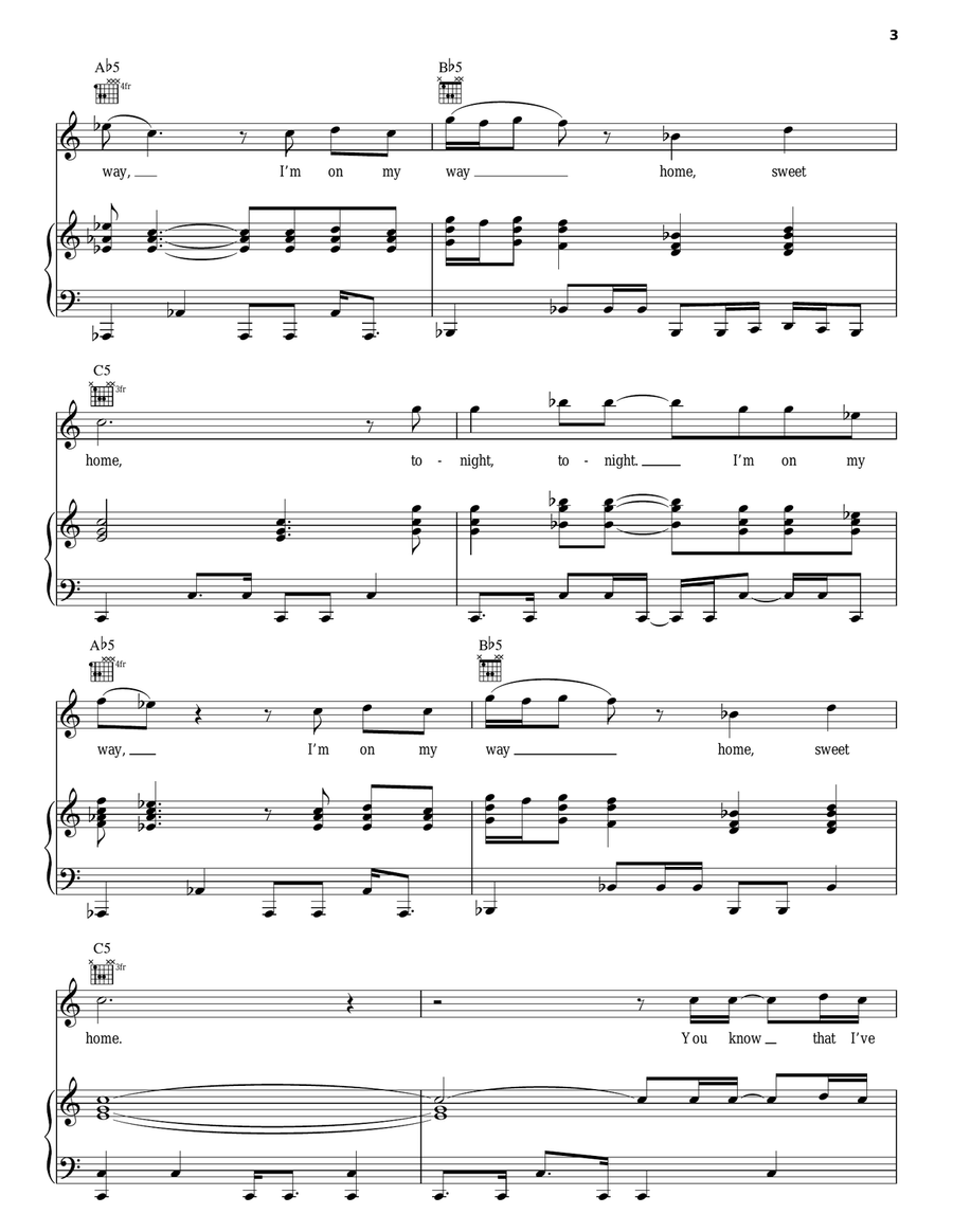 Home Sweet Home Piano, Vocal, Guitar scores gallery preview page 3