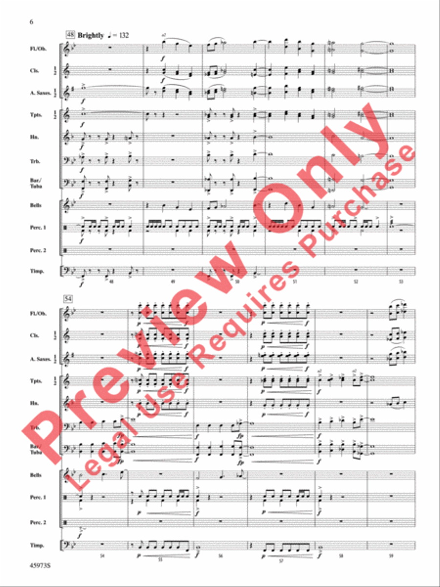 Rise of the Avatar Concert Band scores gallery preview page 7