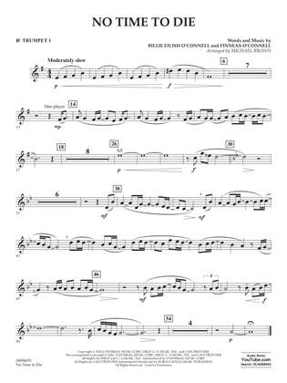 Book cover for No Time to Die (from No Time To Die) (arr. Michael Brown) - Bb Trumpet 1