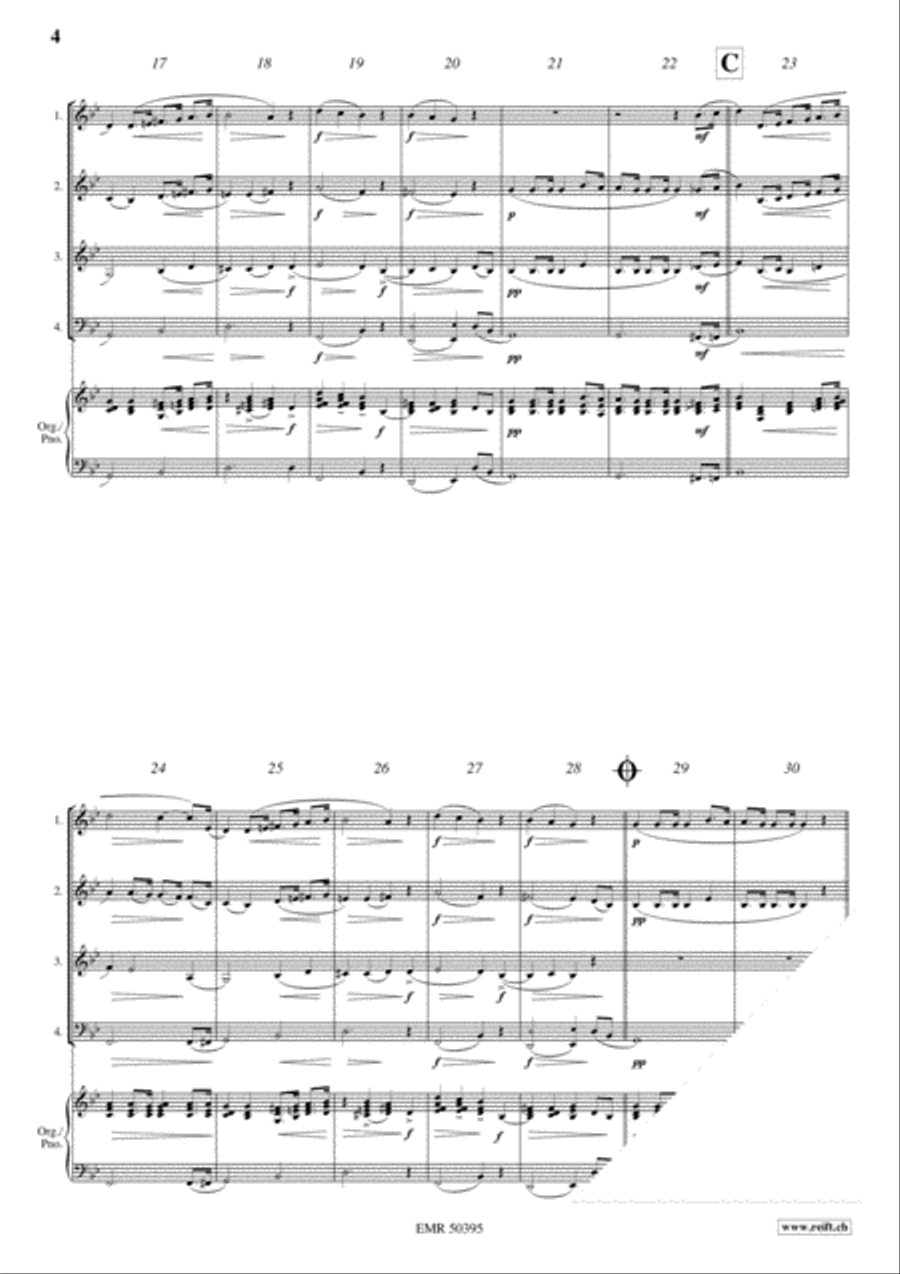 Funeral March Brass Quartet scores gallery preview page 4