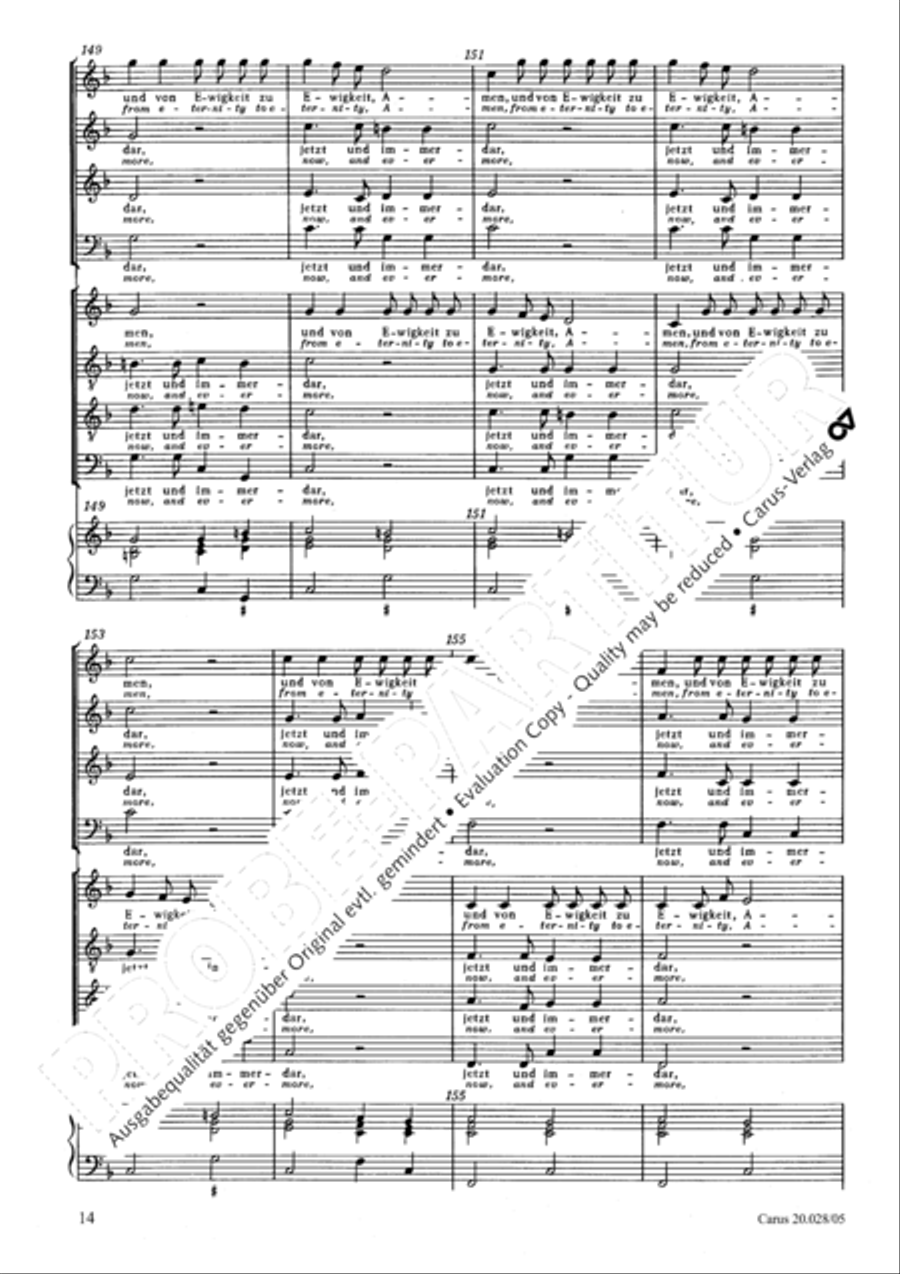 Blessed they who keep not the law of the ungodly (Wohl dem, der nicht wandelt im Rat der Gottlosen) Choir scores gallery preview page 15