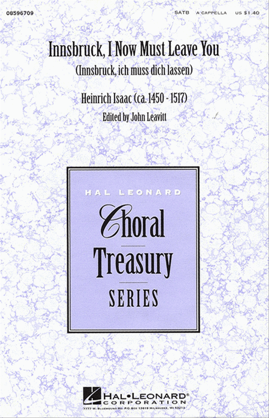 Innsbruck, I Now Must Leave You 4-Part scores gallery preview page 1