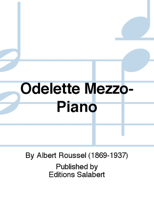 Book cover for Odelette Mezzo-Piano