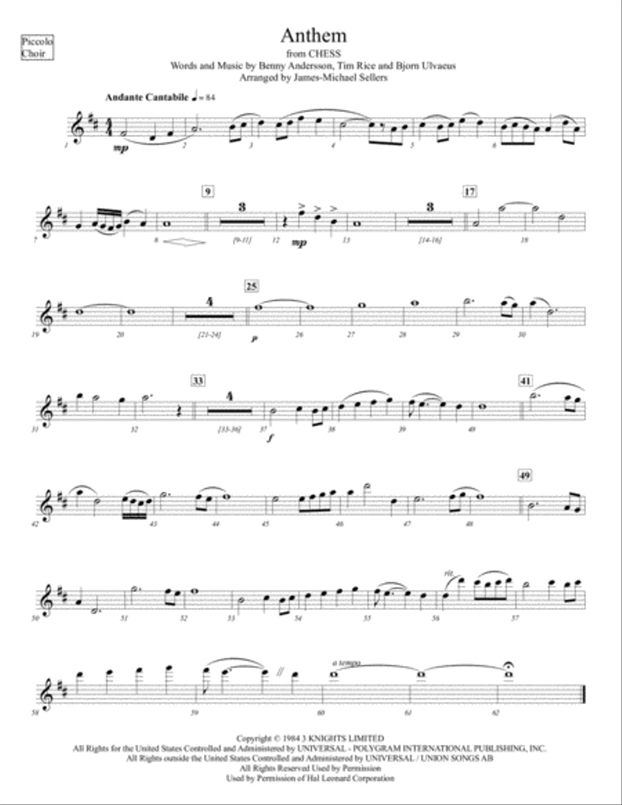 Anthem (from Chess)