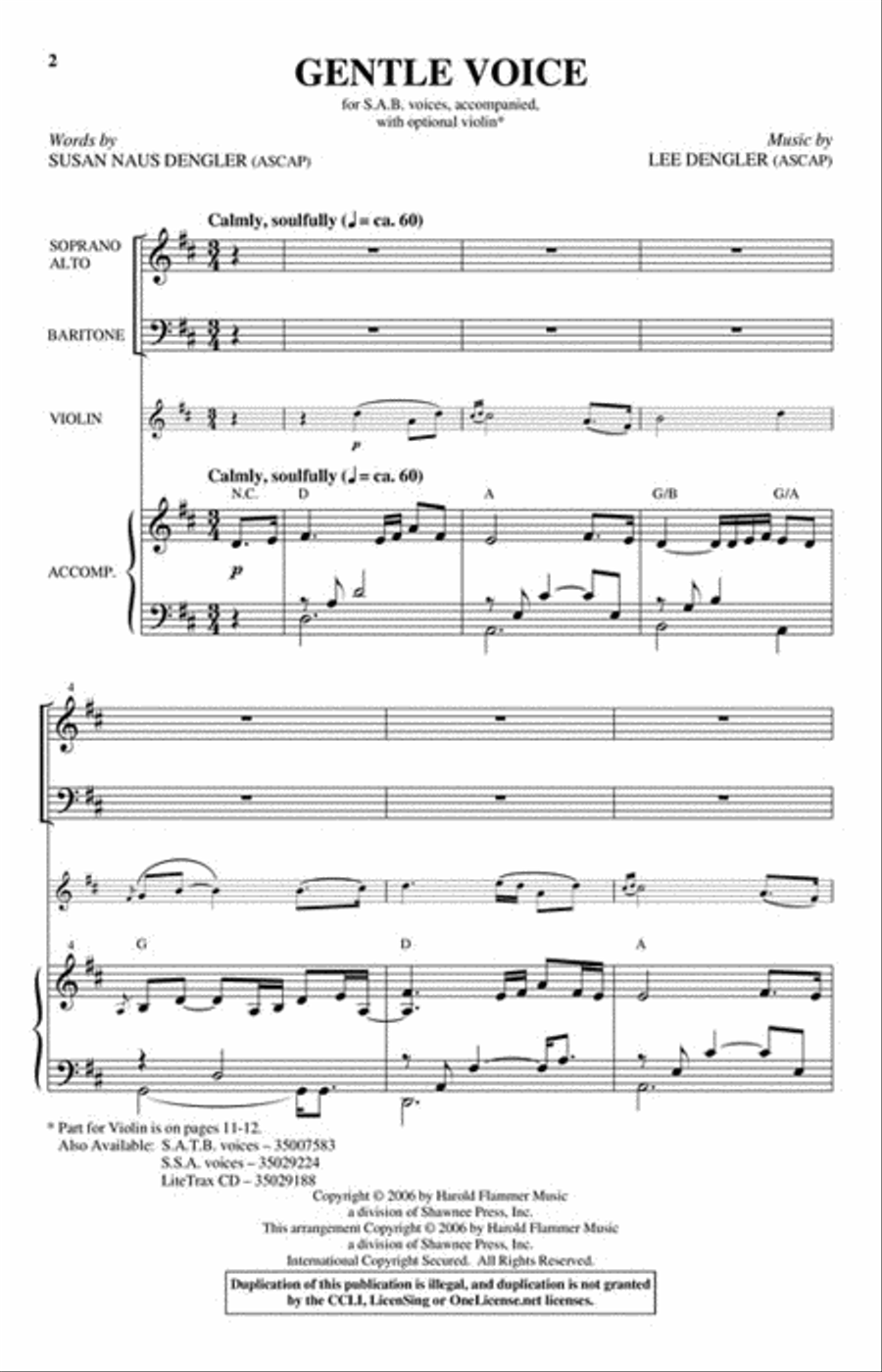 Gentle Voice Gentle Voice 3-Part scores gallery preview page 2