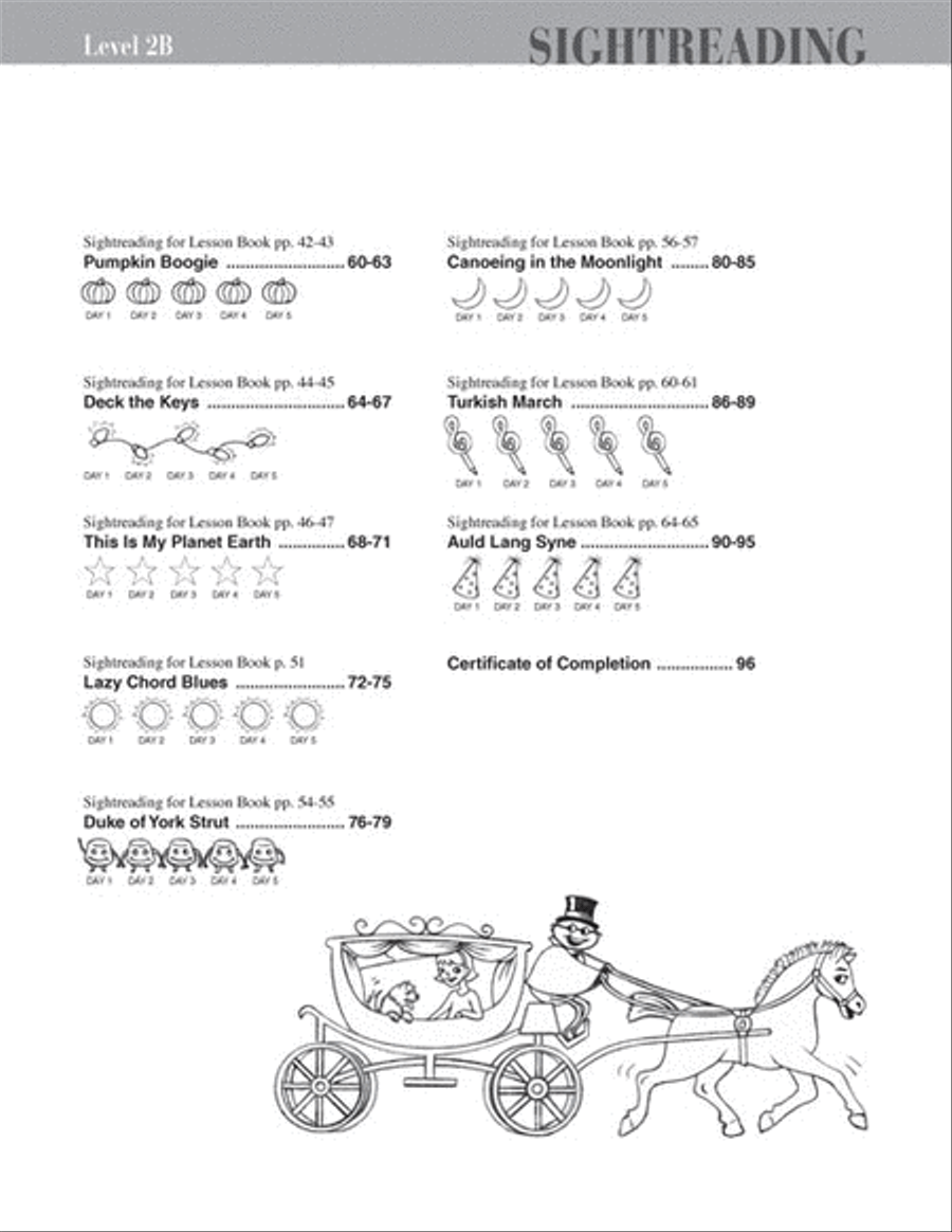 Level 2B – Sightreading Book Piano Method scores gallery preview page 3
