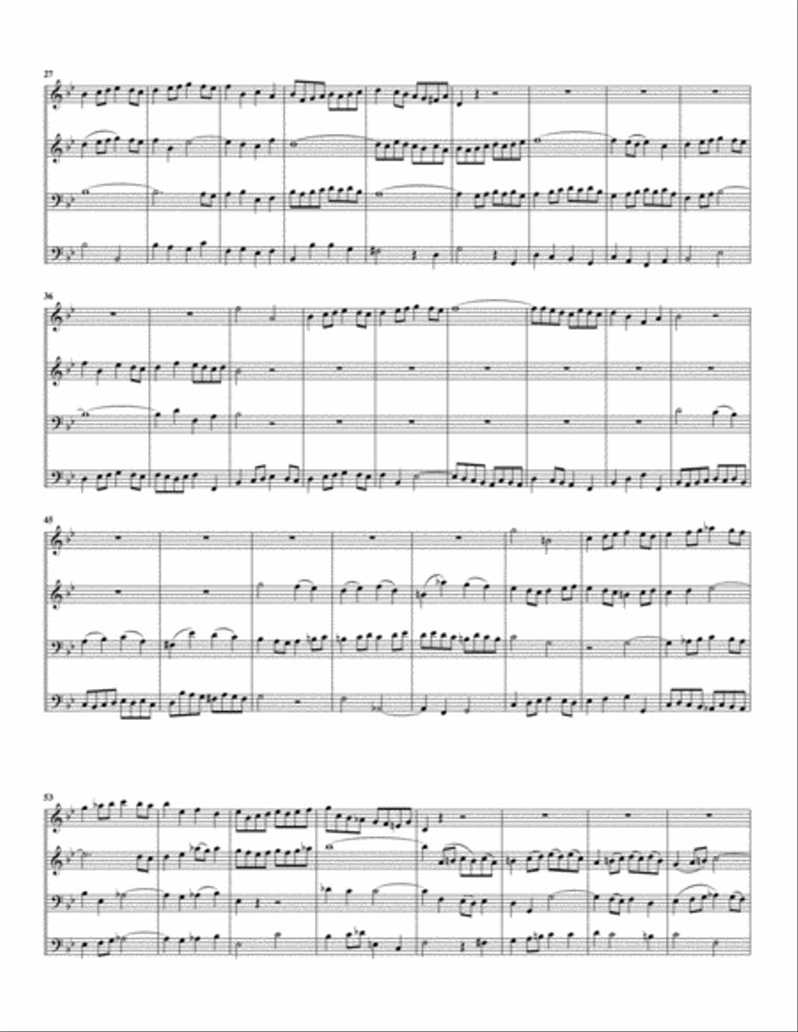 Aria: Händen, die sich nicht verschliessen from Cantata BWV 164 (arrangement for 4 recorders) Recorder scores gallery preview page 2