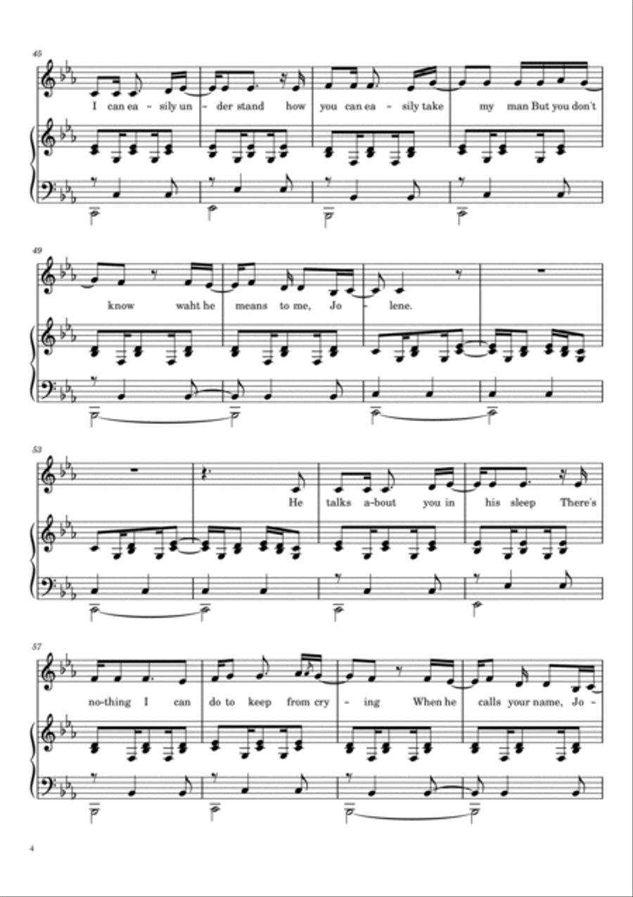 Jolene Jolene Voice scores gallery preview page 4