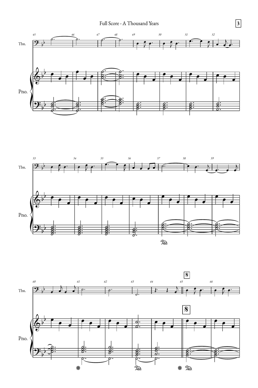 A Thousand Years Easy Piano scores gallery preview page 3
