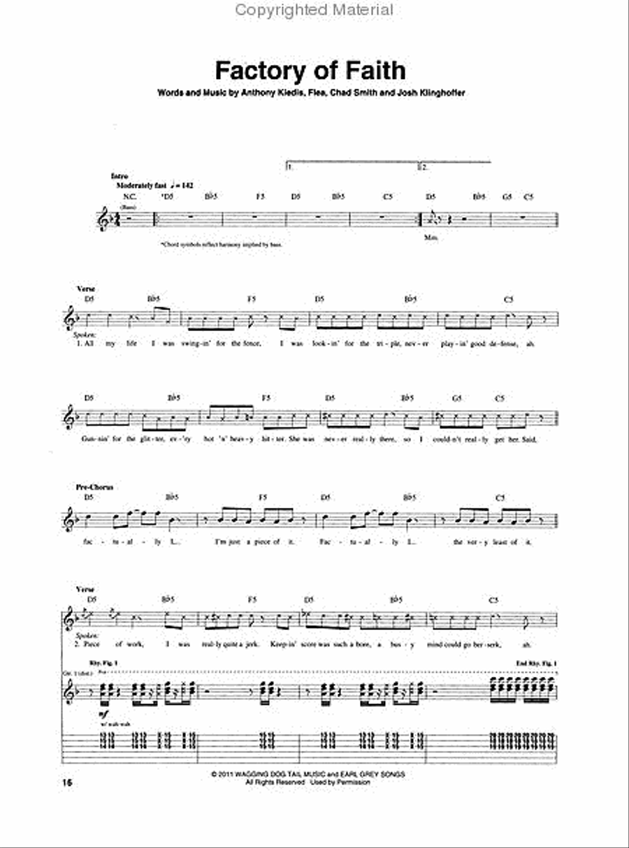 Red Hot Chili Peppers - I'm with You Electric Guitar scores gallery preview page 3