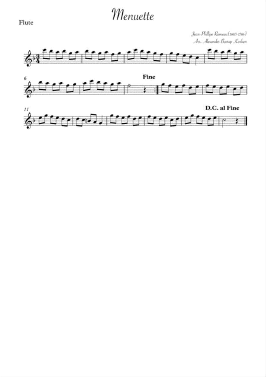 Menuette Menuette Flute Duet scores gallery preview page 2