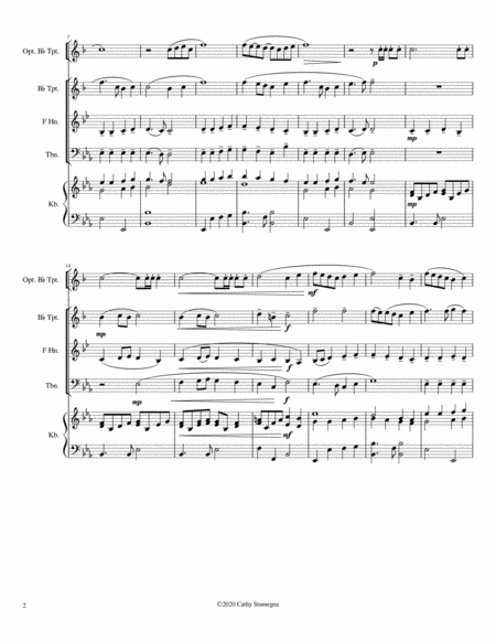 Alleluia! Alleluia! - (Ode to Joy) - Brass Trio (Bb Trumpet, Horn in F, Trombone), Acc., Opt. Tpt. image number null