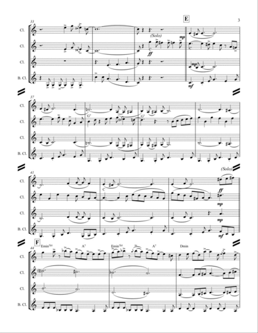 Blue Christmas Blue Christmas Woodwind Ensemble scores gallery preview page 4