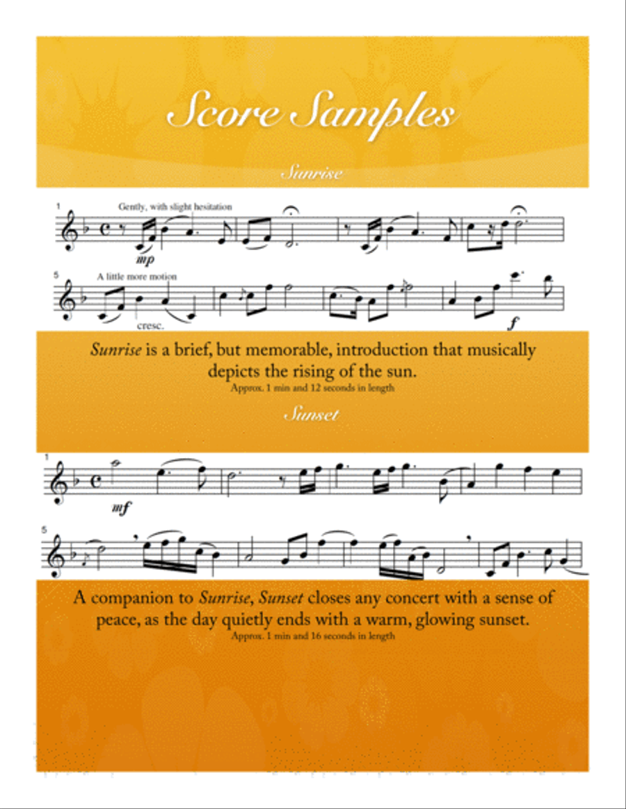 Sunrise & Sunset for Solo Trumpet Trumpet Solo scores gallery preview page 2