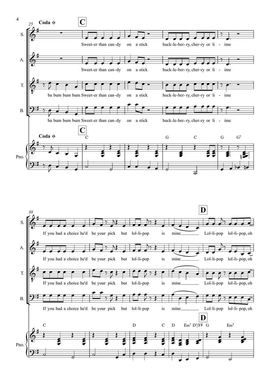 Lollipop Lollipop 4-Part scores gallery preview page 4