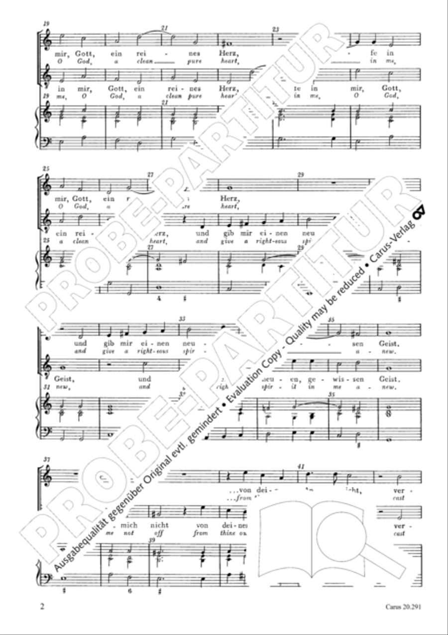 Make in me, o God a clean pure heart Voice scores gallery preview page 3