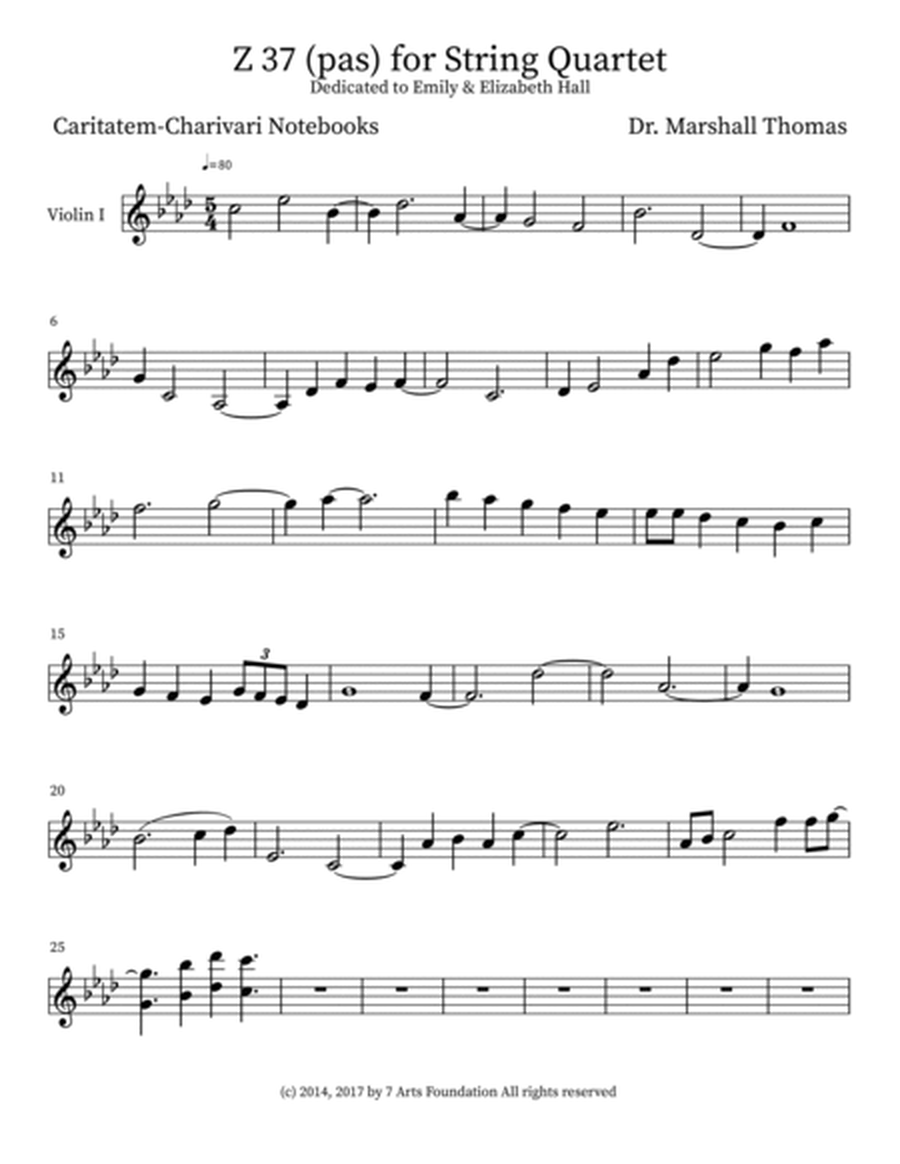 Z 37 (pas) for String Quartet