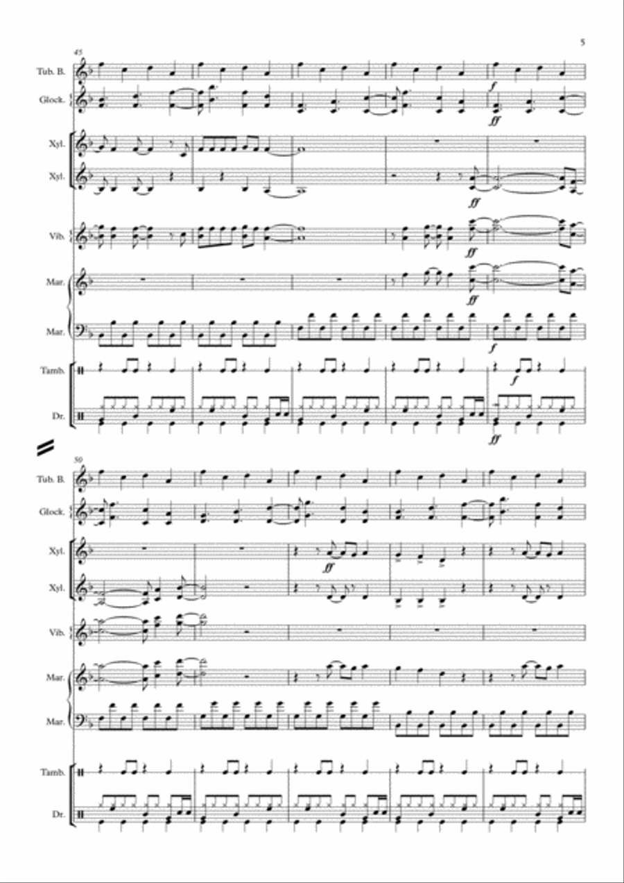 Marry You Marry You Percussion Ensemble scores gallery preview page 5