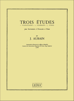 Book cover for Three Studies For Percussion And Piano