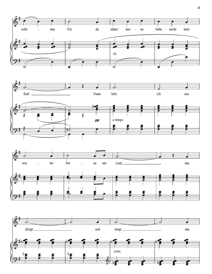 Wien, Du Stadt Meiner Traume Piano, Vocal, Guitar scores gallery preview page 3