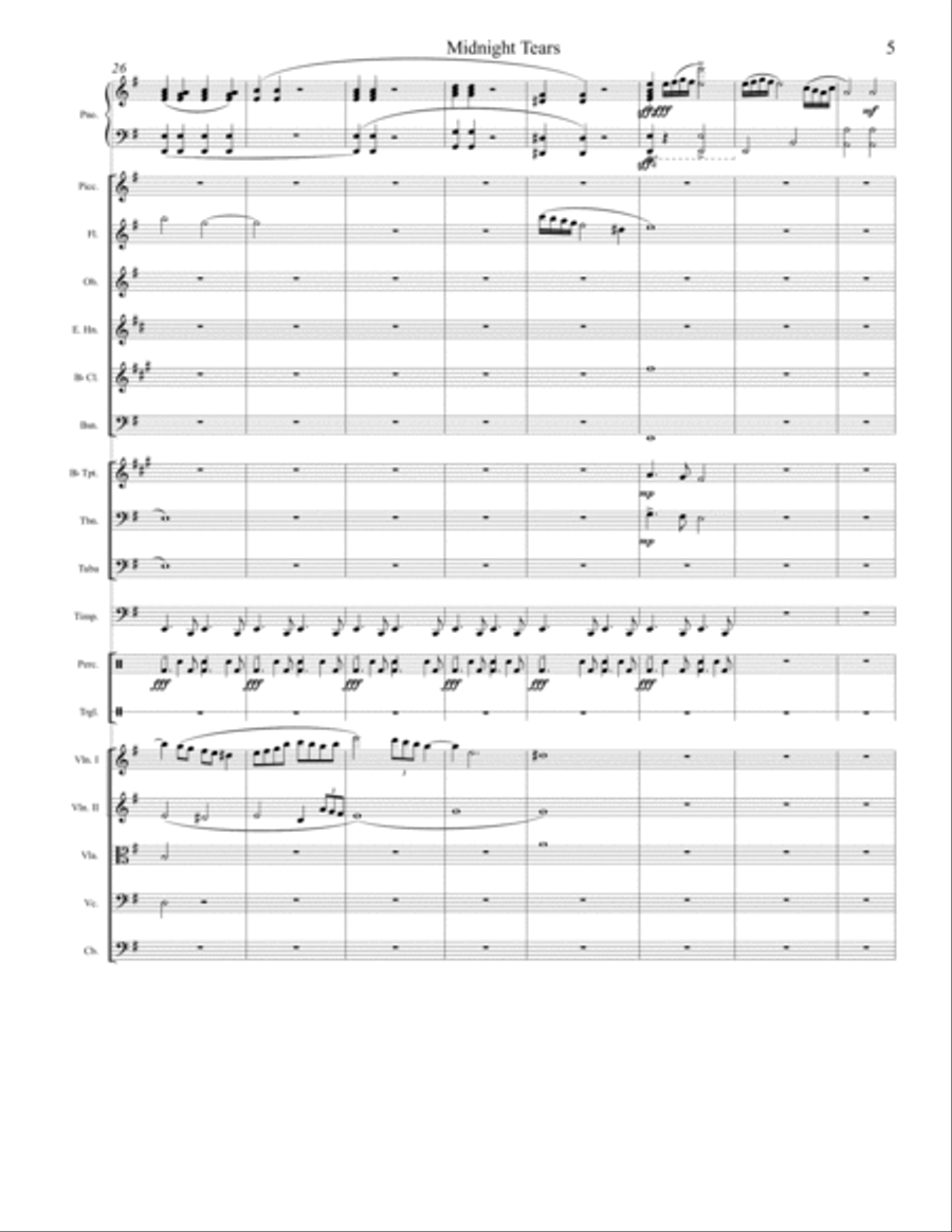 Midnight Tears - For Orchestra Full Orchestra scores gallery preview page 5