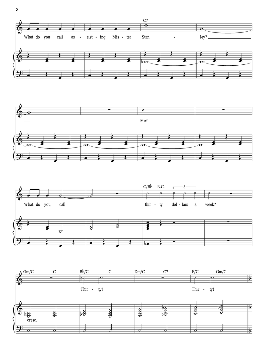 A Quiet Thing Piano, Vocal scores gallery preview page 2