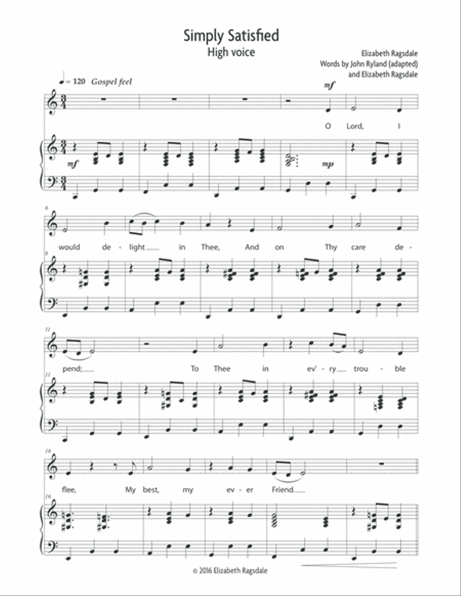 Simply Satisfied (High Voice) High Voice scores gallery preview page 2