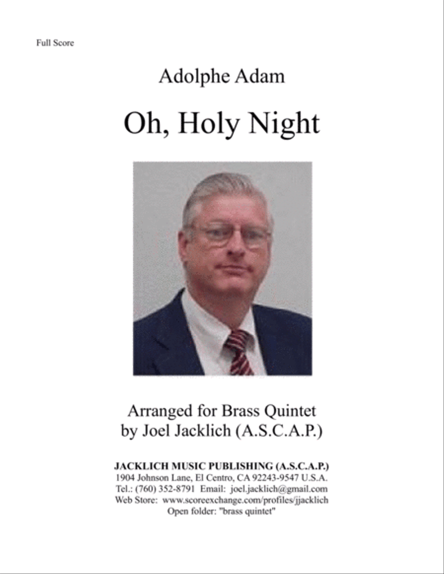 O Holy Night arranged for Brass Quintet Brass Quintet scores gallery preview page 1