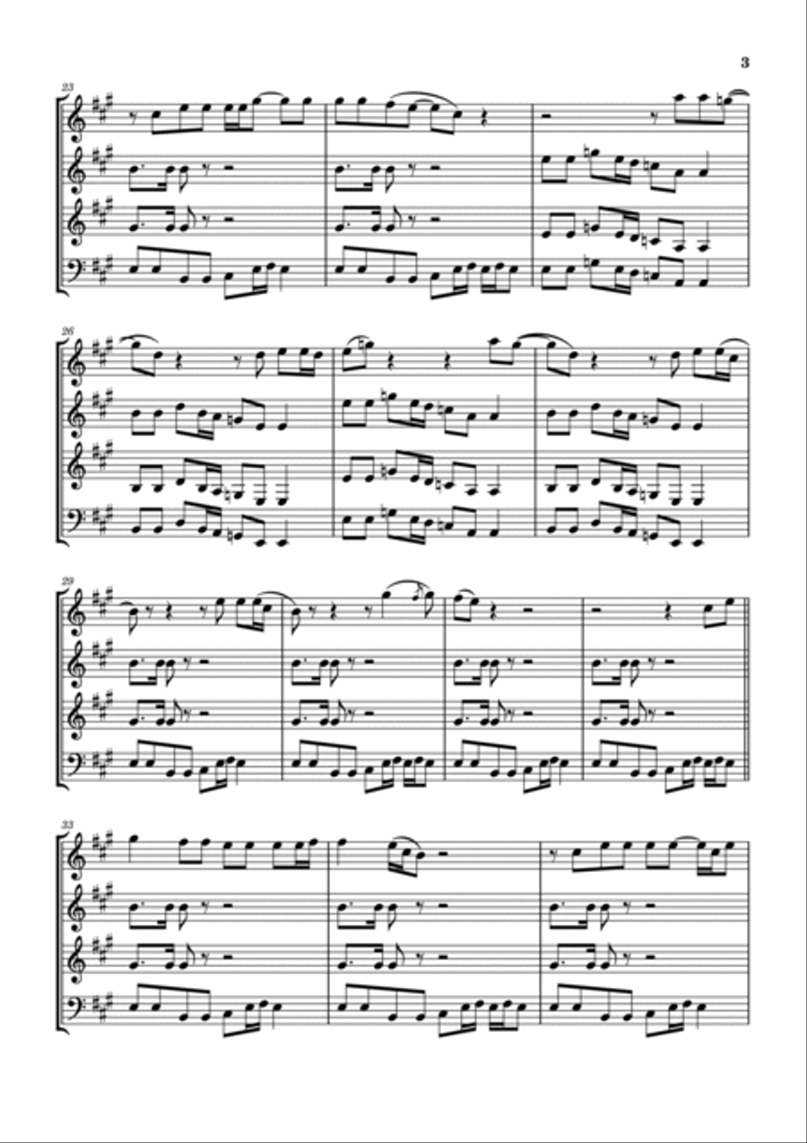 Them Changes Woodwind Quartet scores gallery preview page 4