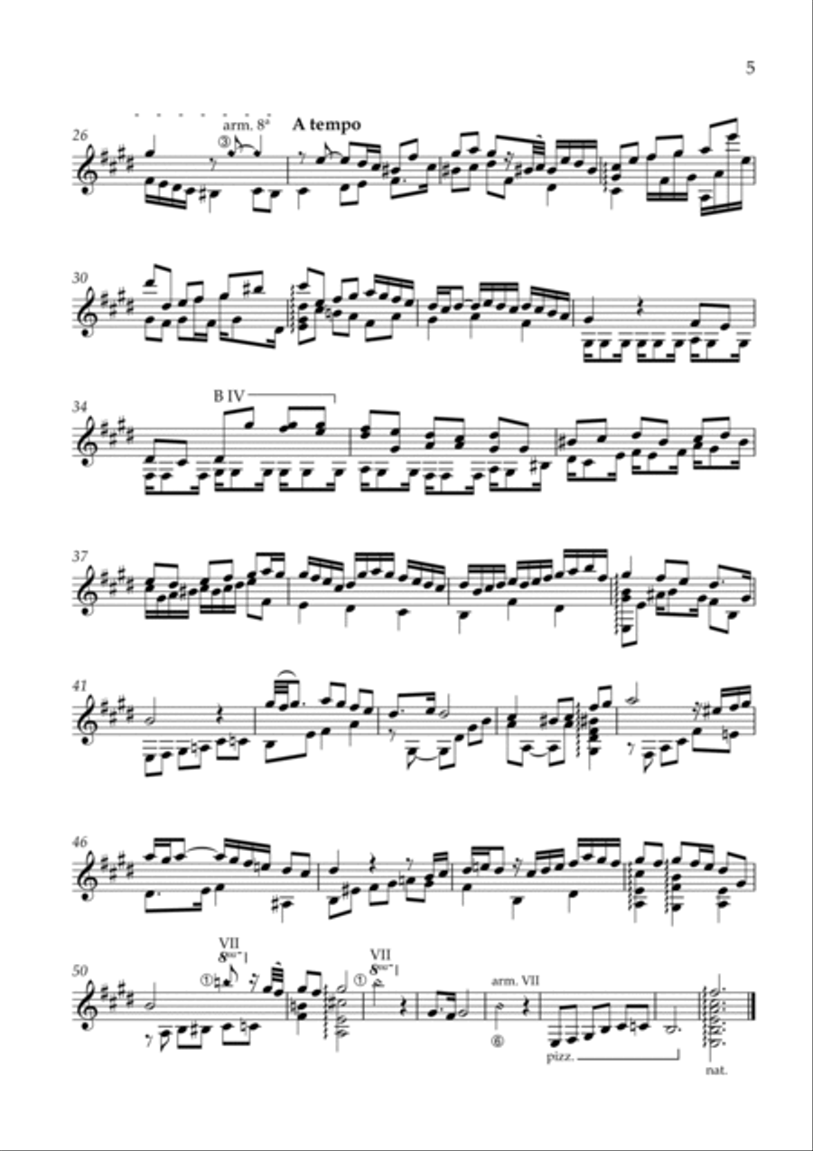 Cinco preludios Cinco preludios Guitar Solo scores gallery preview page 6
