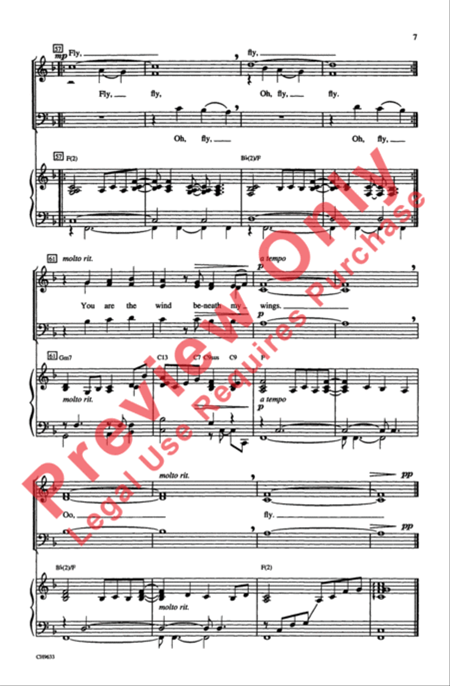 The Wind Beneath My Wings 3-Part scores gallery preview page 7