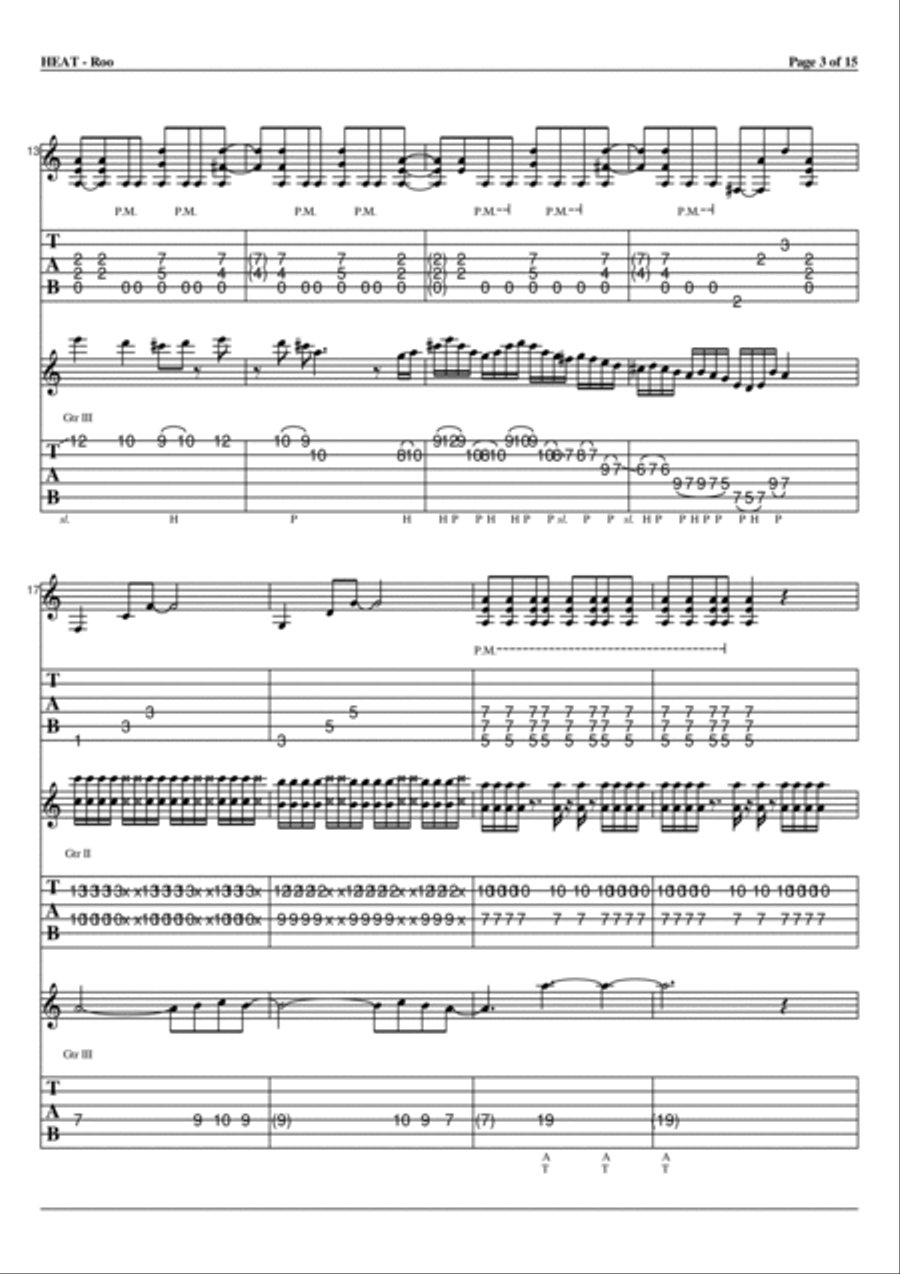 Heat Heat Electric Guitar scores gallery preview page 4