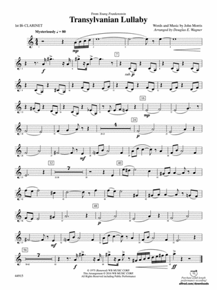 Transylvanian Lullaby: 1st B-flat Clarinet