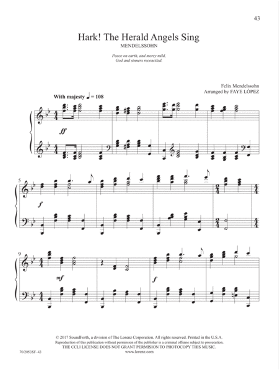 Peace on Earth Piano Solo scores gallery preview page 24