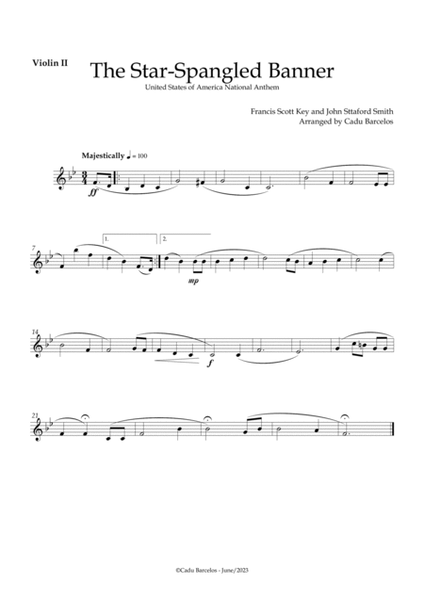 The Star-Spangled Banner - EUA Hymn (Strings Quintet) image number null