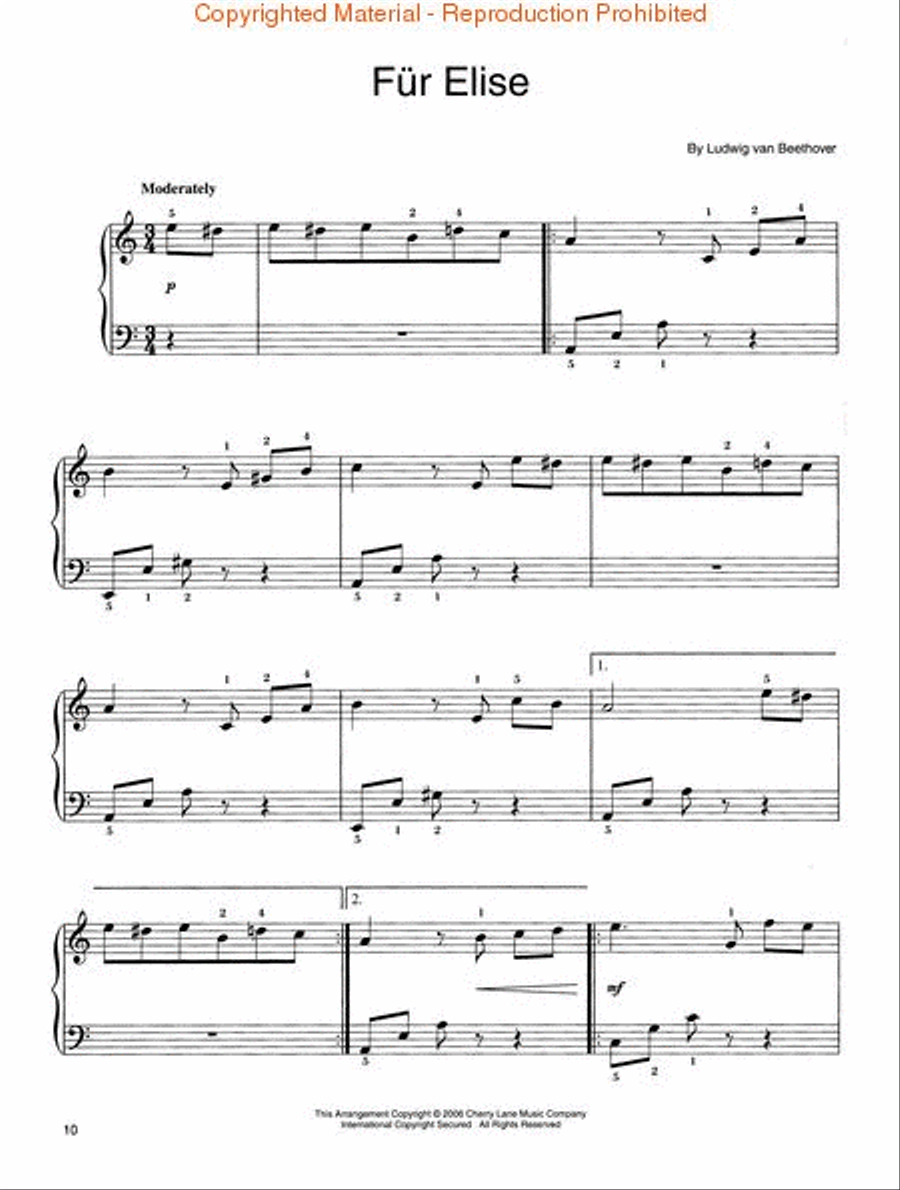 Beethoven's Most Beautiful Melodies Easy Piano scores gallery preview page 4