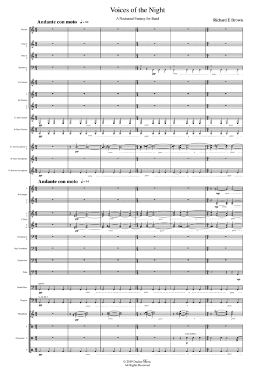 Voices of the Night - band Concert Band scores gallery preview page 4