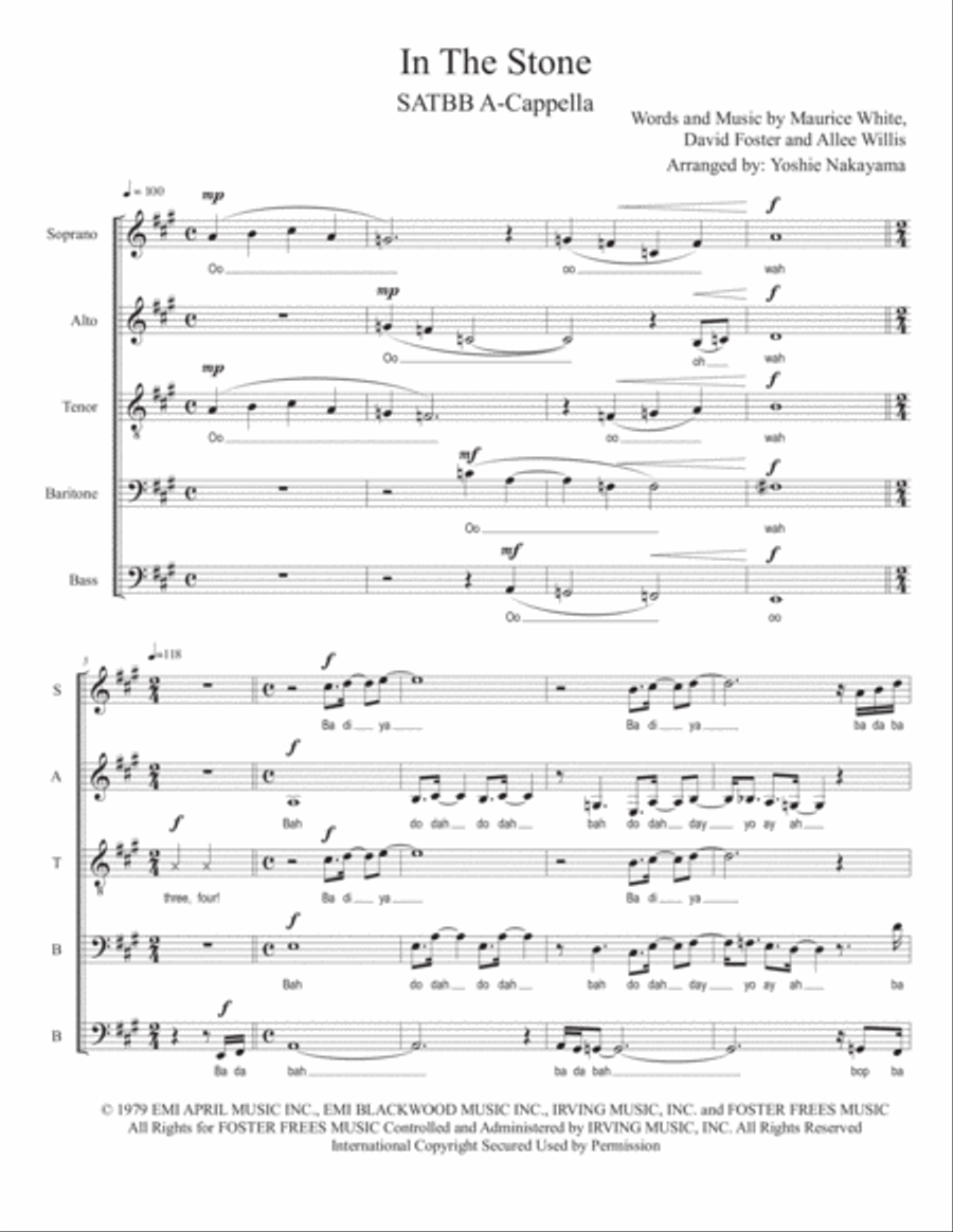 In The Stone Divisi scores gallery preview page 1