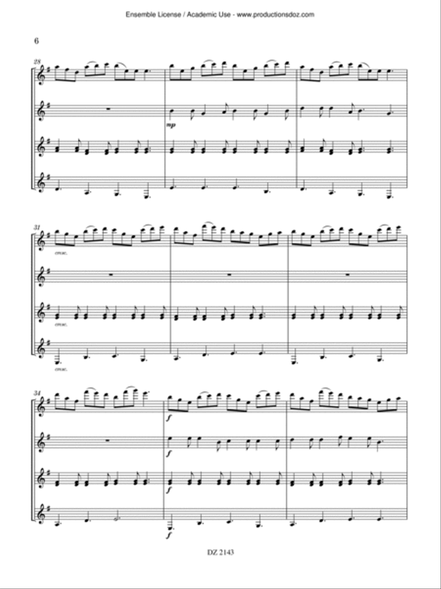 Gigue Guitar Ensemble scores gallery preview page 6