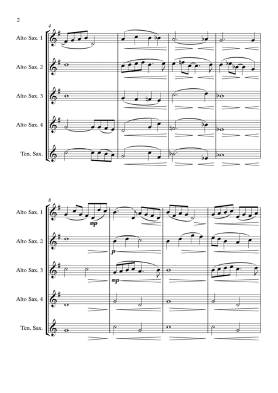 Where Is Love? Where Is Love? Saxophone Quintet scores gallery preview page 2