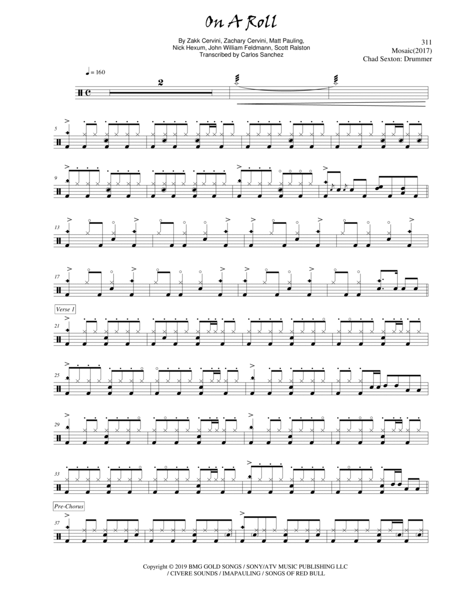 On A Roll Drum Set scores gallery preview page 1