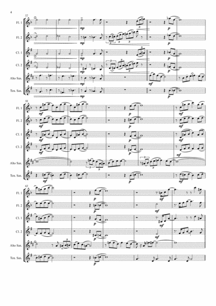 St. Louis Blues (Handy) for Wind Band in 6 parts (Flutes / Clarinets / Saxes) image number null