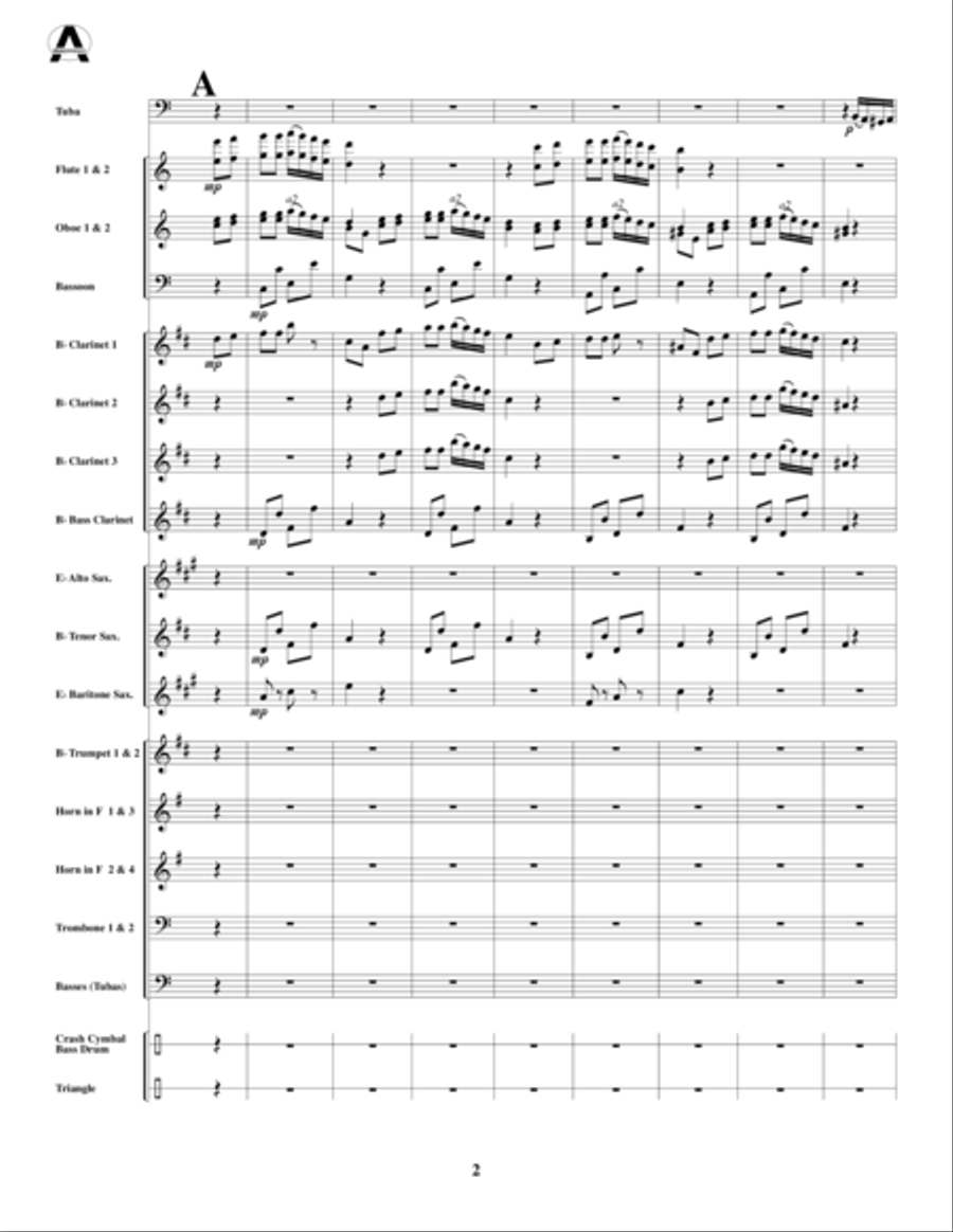 Piano Sonata in A (Third Movement --a.k.a. Turkish March) for tuba and concert band Concert Band scores gallery preview page 5