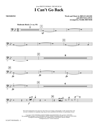 I Can't Go Back (from Pretty Woman: The Musical) (arr. Mark Brymer) - Trombone