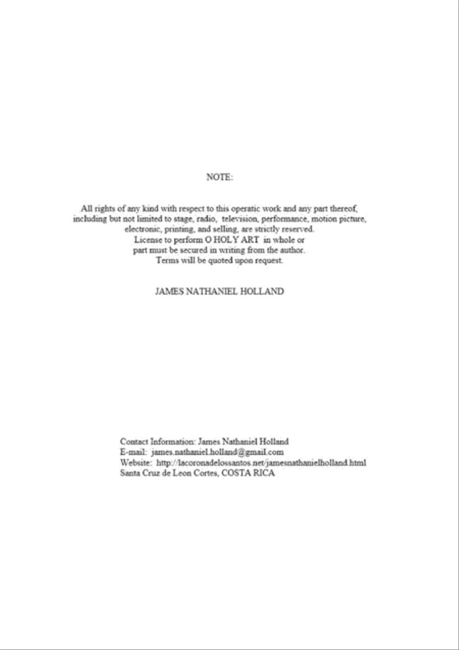 O Holy Art A Tragic One Act Opera Piano Vocal Score Voice scores gallery preview page 2