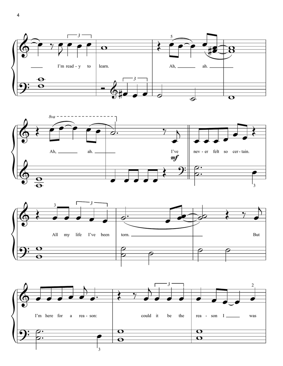 Show Yourself (from Disney's Frozen 2) Easy Piano scores gallery preview page 4