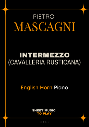 Intermezzo from Cavalleria Rusticana - English Horn and Piano (Full Score and Parts)
